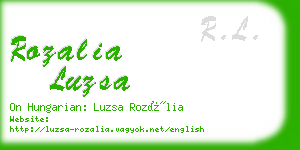 rozalia luzsa business card